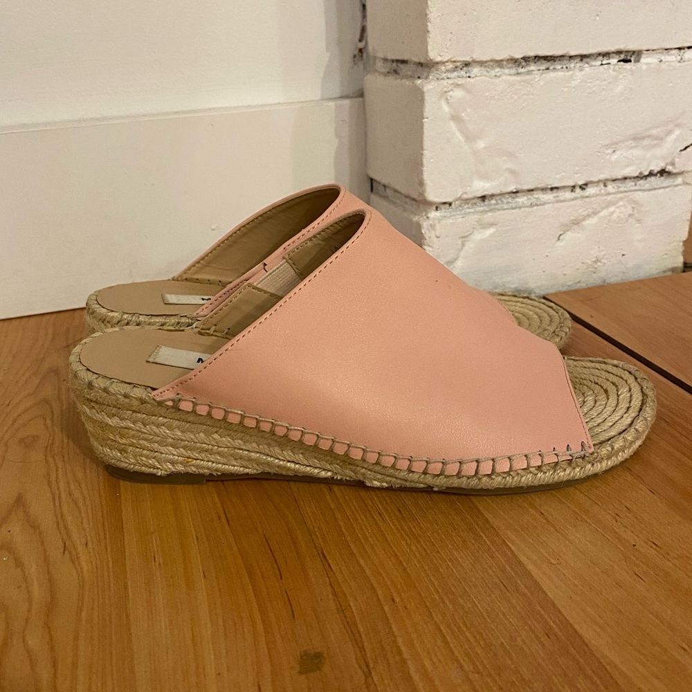 Matt & Nat Pink Espadrille Wedge Slide